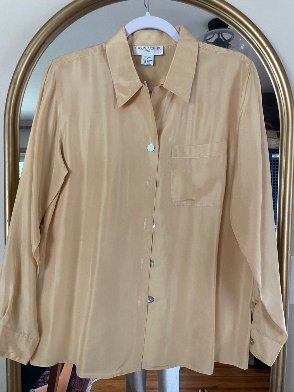 Casual Corner Women's Silk Button-Up Shirt